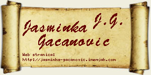 Jasminka Gačanović vizit kartica